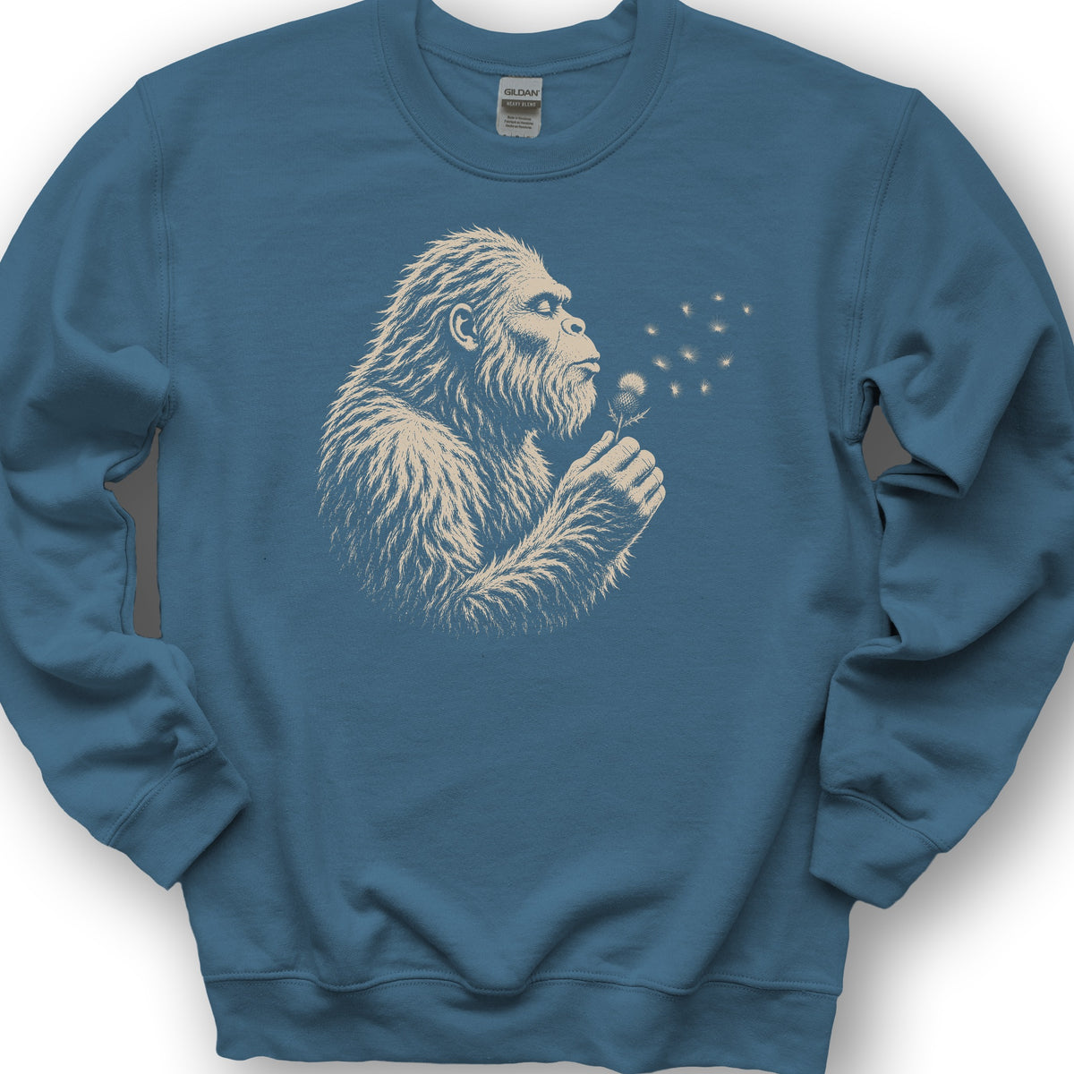 Bigfoot Blowing Thistle Sweatshirt - Indigo Blue