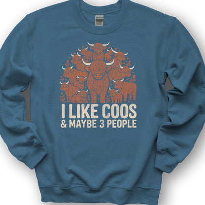I Like Coos Sweatshirt - Indigo Blue