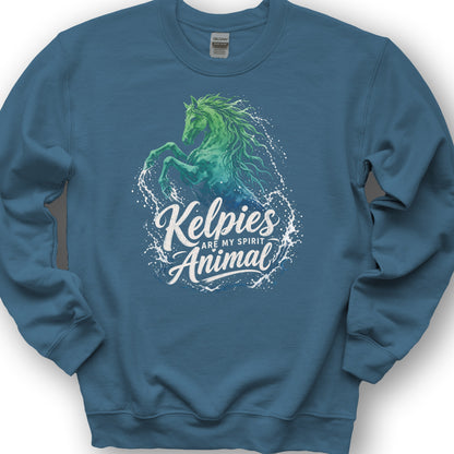 Kelpie Spirit Animal Sweatshirt - Indigo Blue