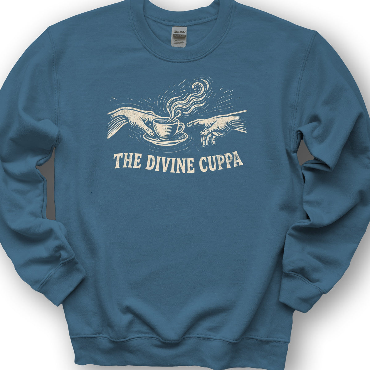 The Divine Cuppa Sweatshirt - Indigo Blue
