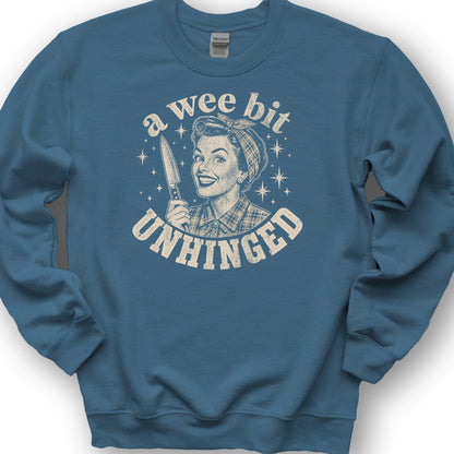 A Wee Bit Unhinged Sweatshirt - Indigo Blue