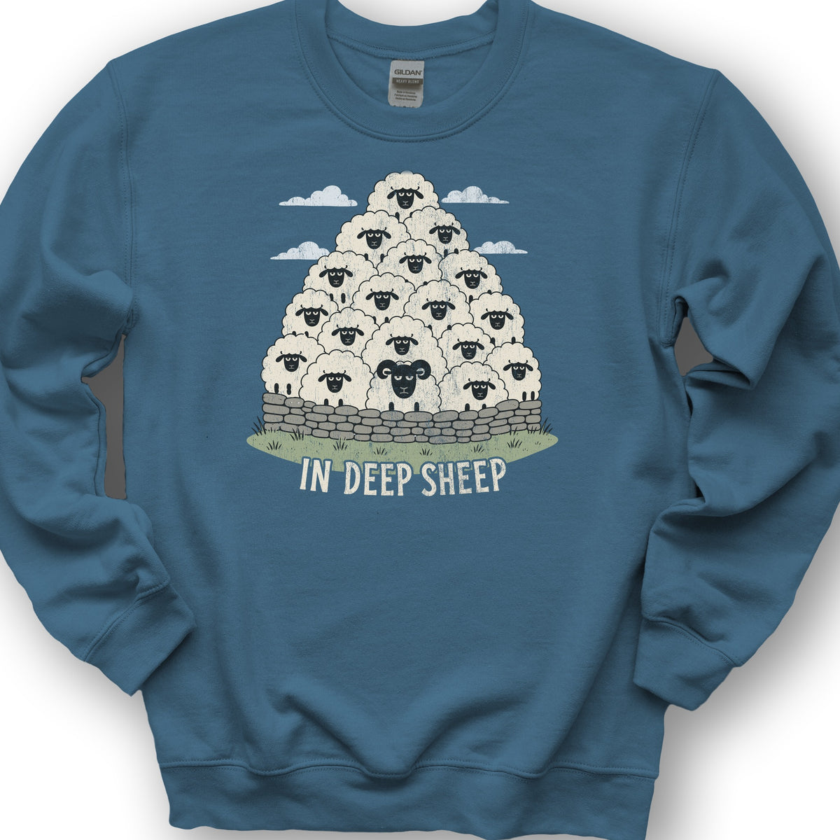 In Deep Sheep Sweatshirt - Indigo Blue