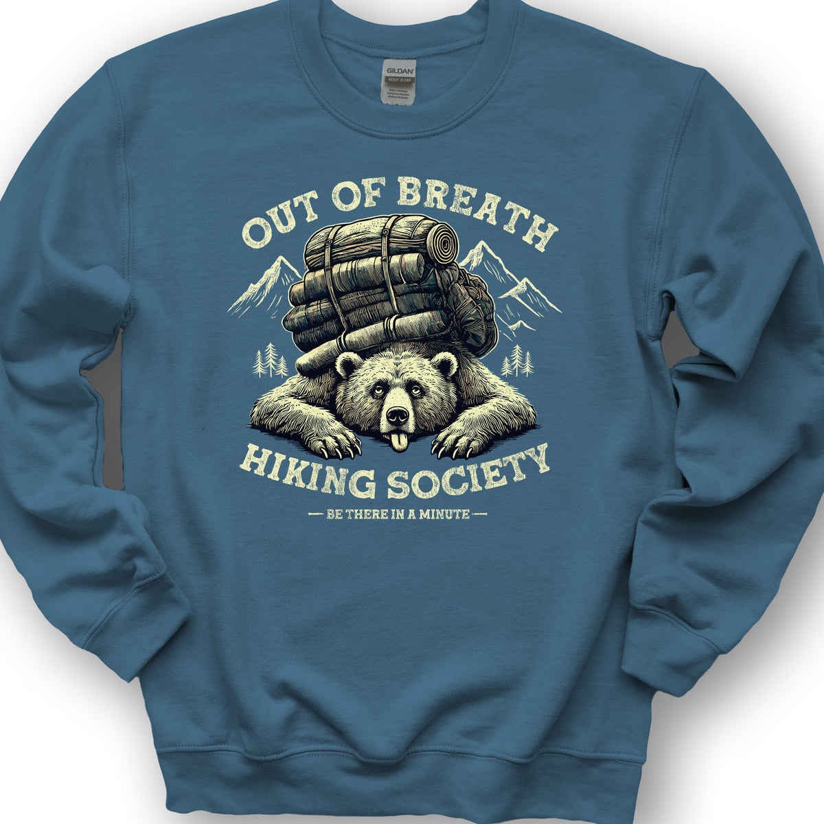 Out of Breath Hiking Society Sweatshirt - Indigo Blue