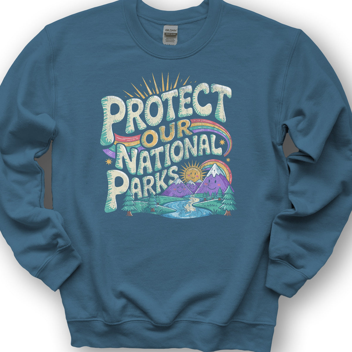 Protect Our Parks "Happy Hippie" Sweatshirt - Indigo Blue