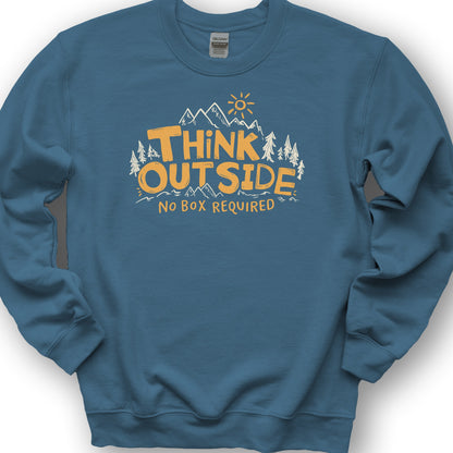 "Think Outside" Sweatshirt - Indigo Blue