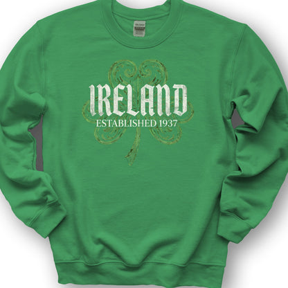 Ireland Gothic Shamrock Sweatshirt - Irish Green