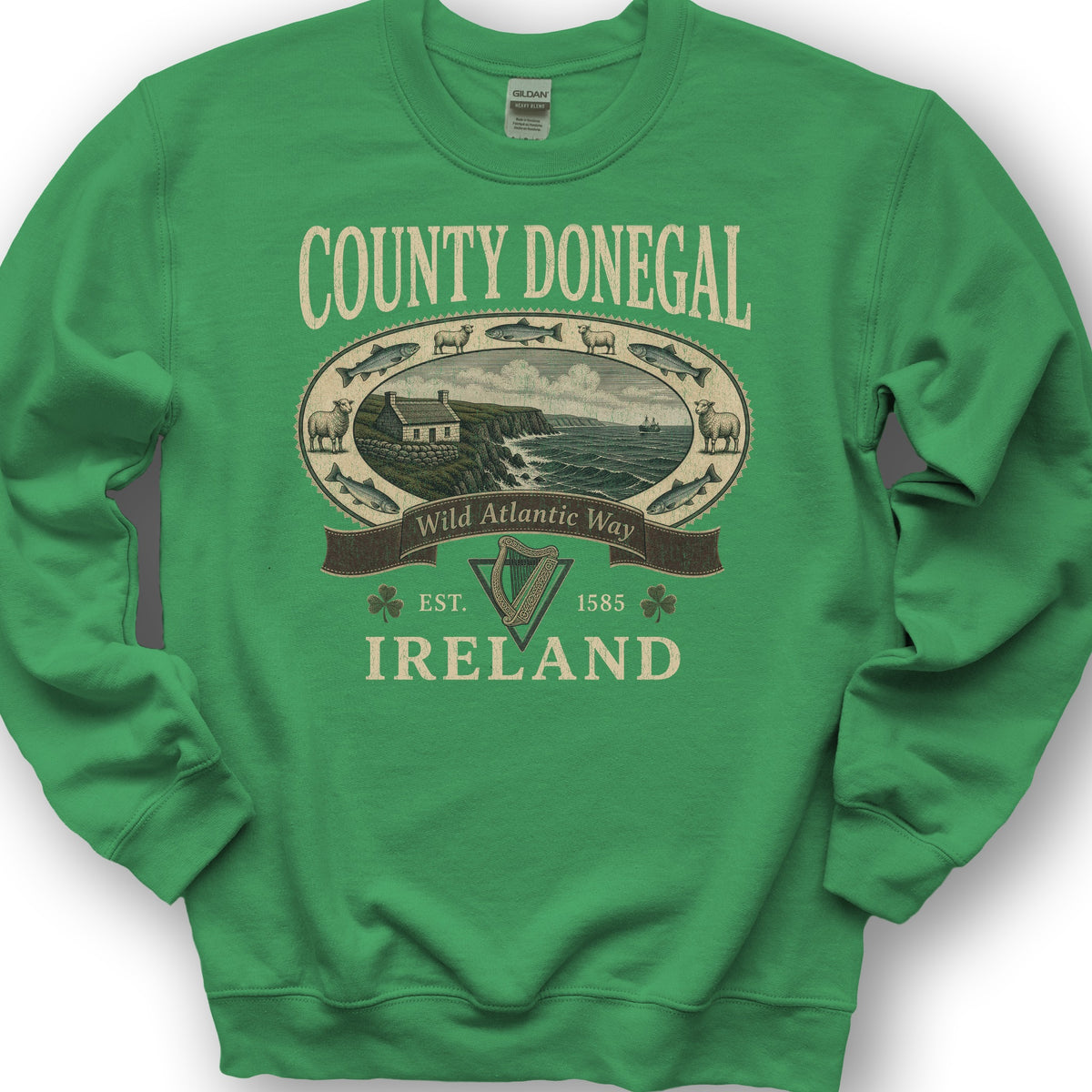 County Donegal Heritage Sweatshirt - Irish Green