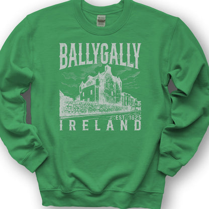 Ballygally Ireland Sketch Sweatshirt - Irish Green