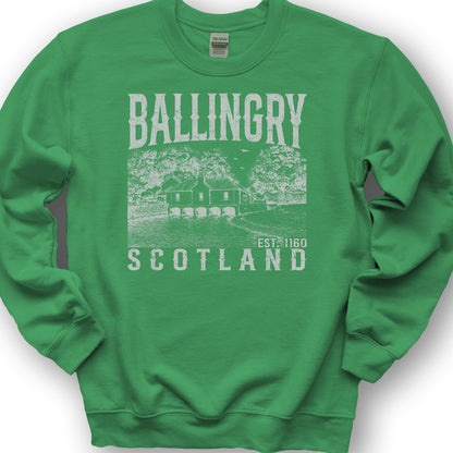 Ballingry Scotland Sketch Sweatshirt - Irish Green