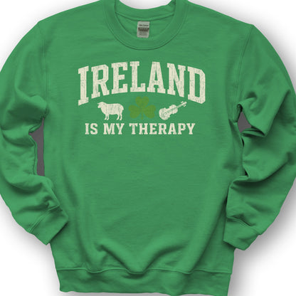 Ireland Is My Therapy Sweatshirt - Irish Green