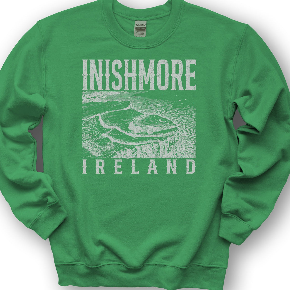 Inishmore Ireland Sketch Sweatshirt - Irish Green