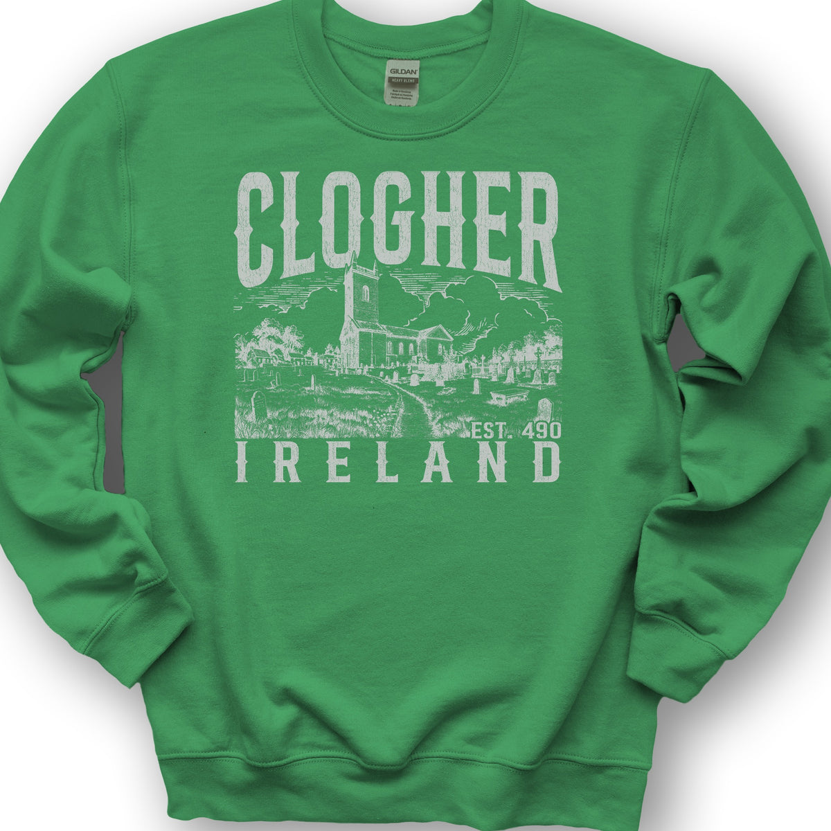 Clogher Ireland Sketch Sweatshirt - Irish Green