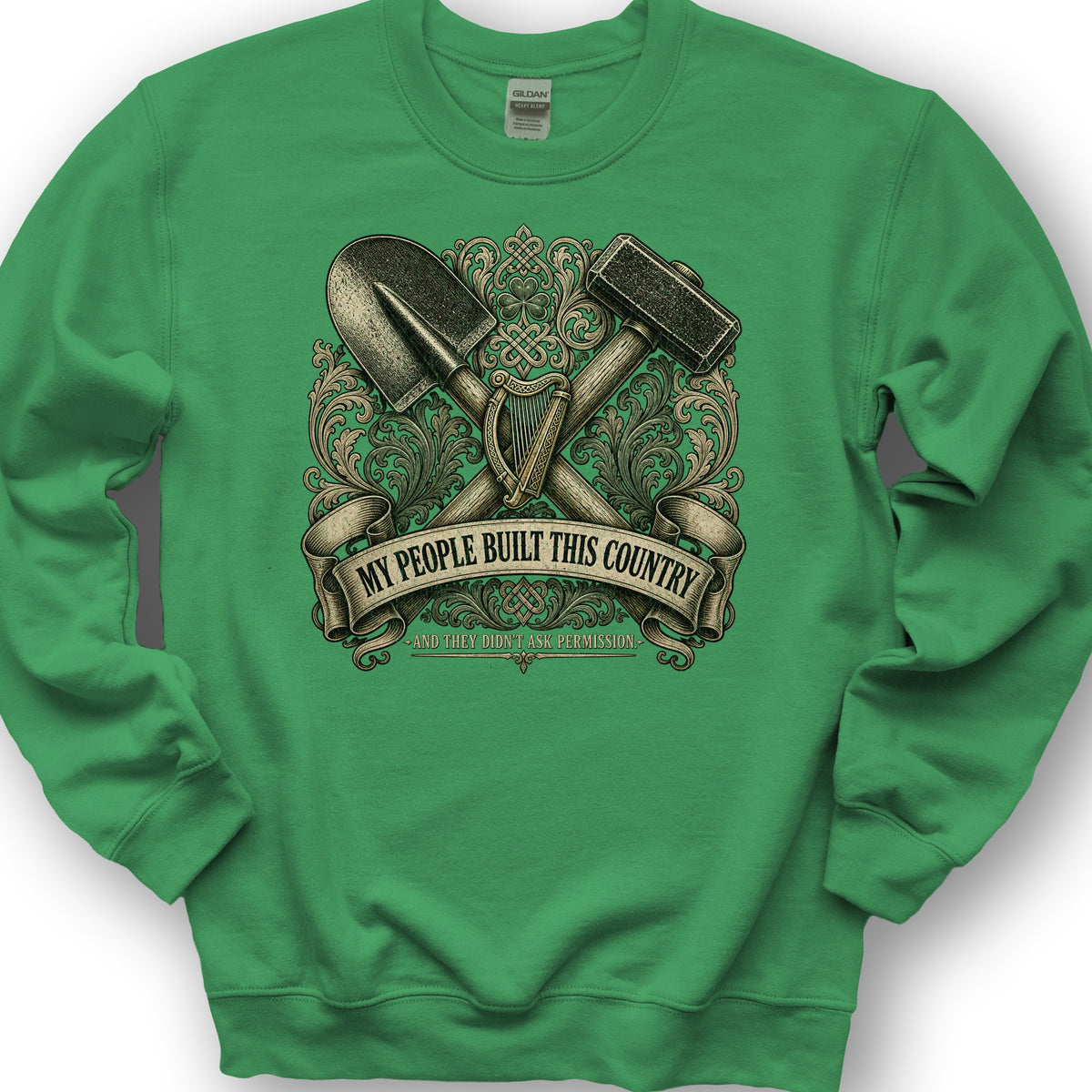 Irish Built Sweatshirt - Irish Green