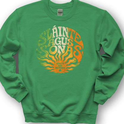 Sláinte Agus Sonas Sweatshirt - Irish Green