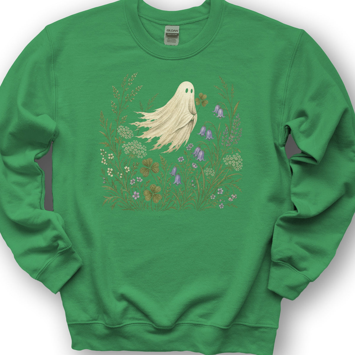 Shamrock Ghost Sweatshirt - Irish Green