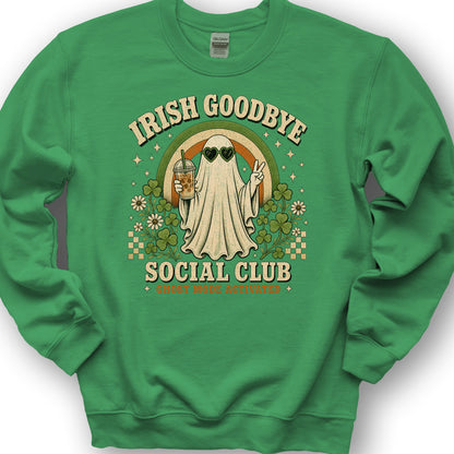 Irish Goodbye Ghost Mode Sweatshirt - Irish Green