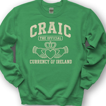 Craic Currency Sweatshirt - Irish Green