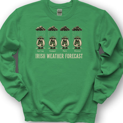 Irish Weather Forecast Sweatshirt - Irish Green