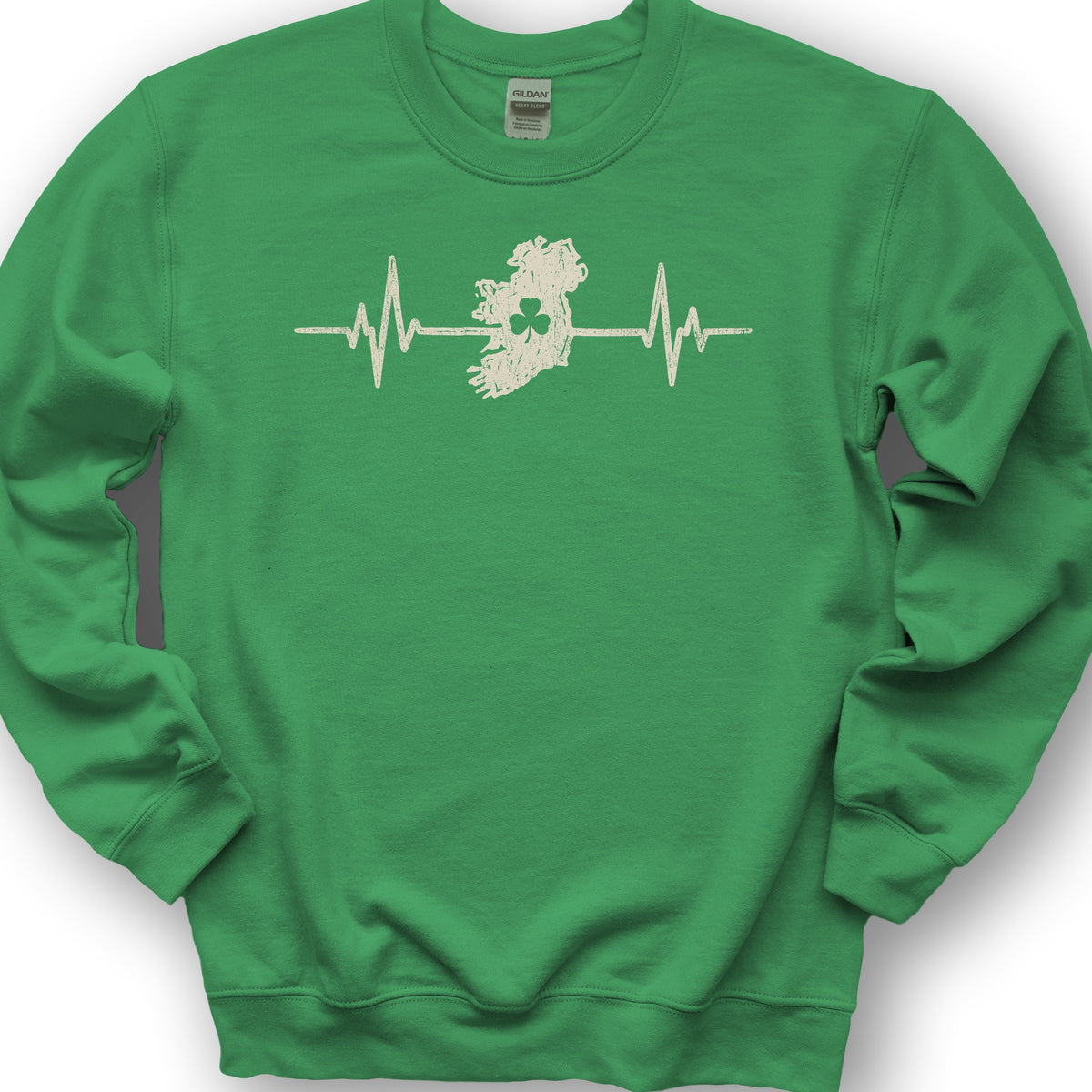 Ireland Heartbeat Sweatshirt - Irish Green