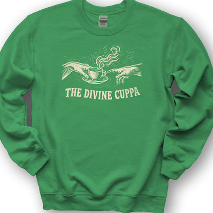 The Divine Cuppa Sweatshirt - Irish Green