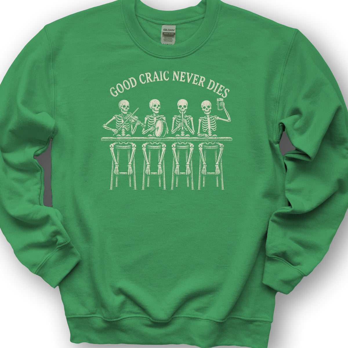 Craic Skeletons Sweatshirt - Irish Green