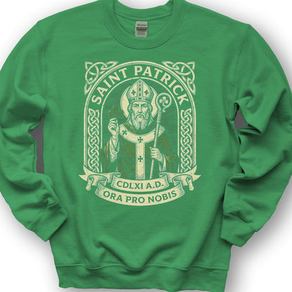Saint Patrick Ora Pro Nobis Sweatshirt - Irish Green