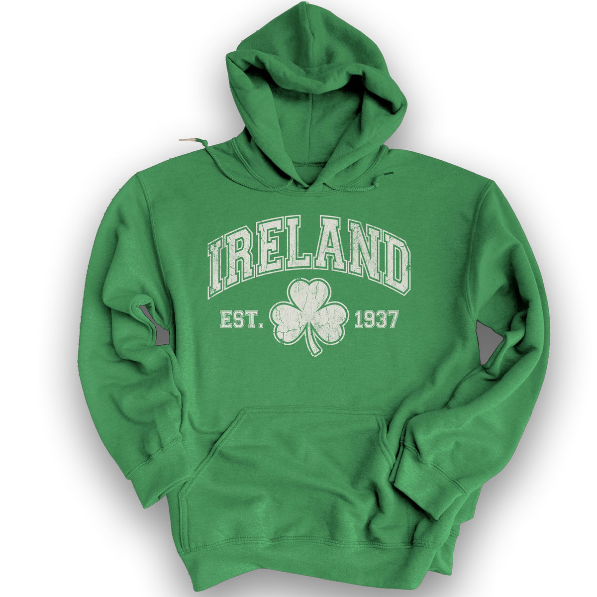 Ireland Vintage Varsity Hoodie - Irish Green