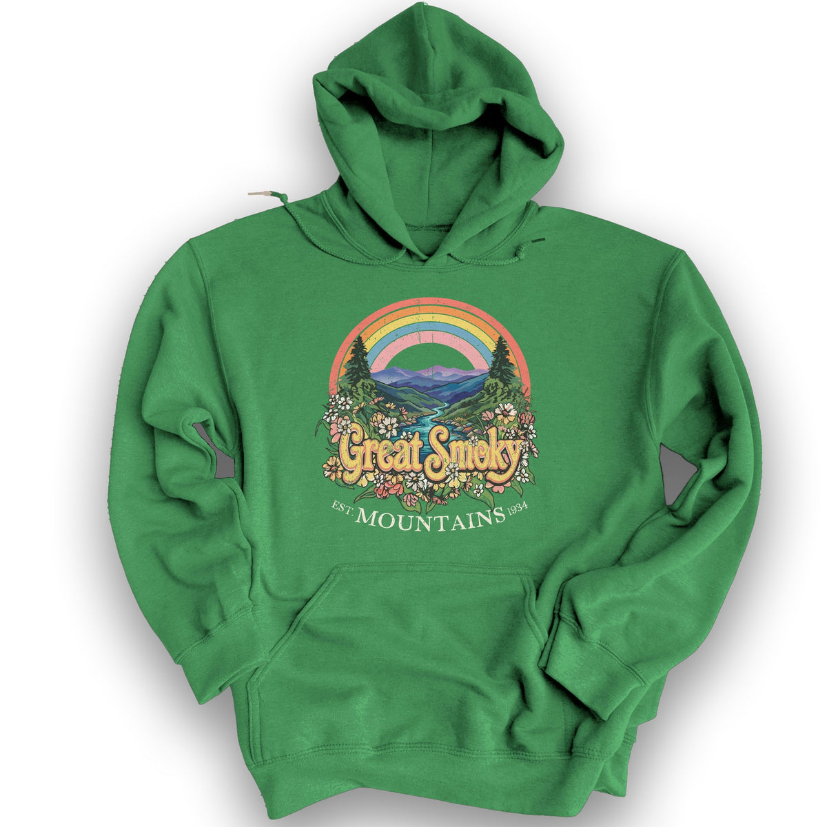 Smoky Mountains Rainbow Hoodie - Irish Green