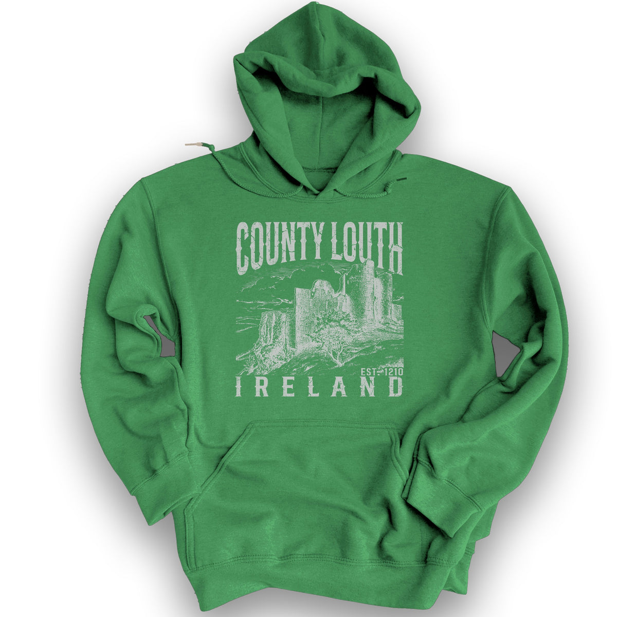 County Louth Ireland Hoodie - Irish Green