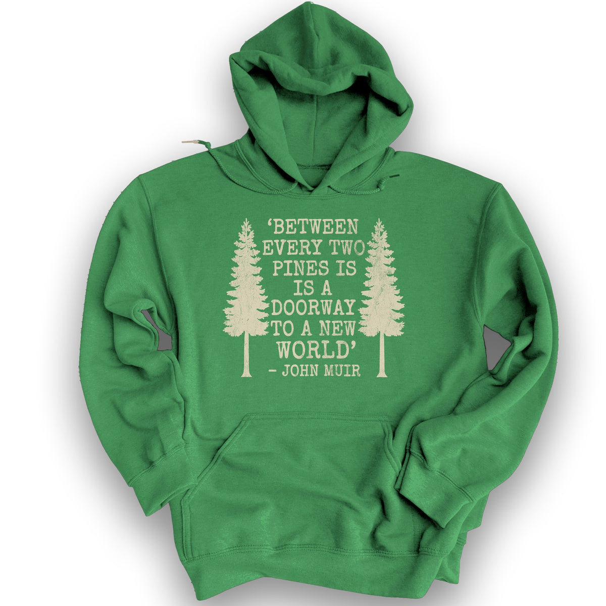 Between Two Pines Hoodie - Irish Green