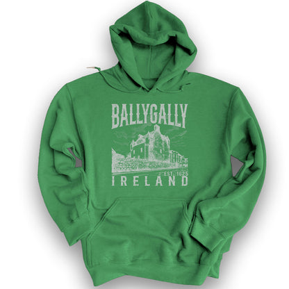 Ballygally Ireland Sketch Hoodie - Irish Green