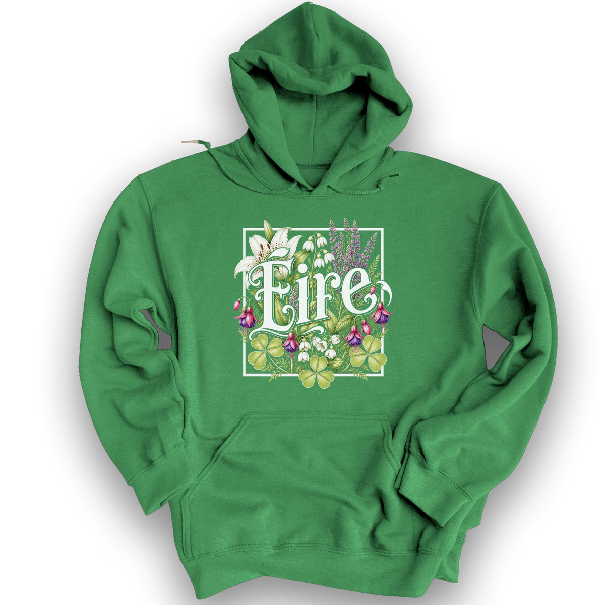 Eire Floral Hoodie - Irish Green