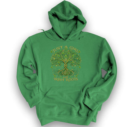 Irish Roots Girl Hoodie - Irish Green