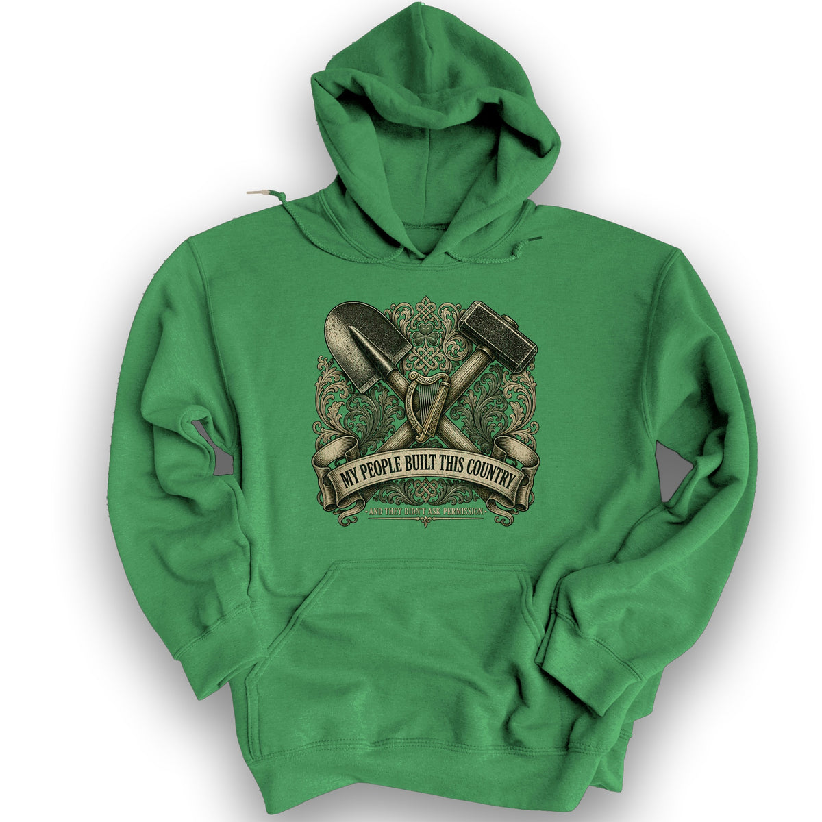 Irish Built Hoodie - Irish Green