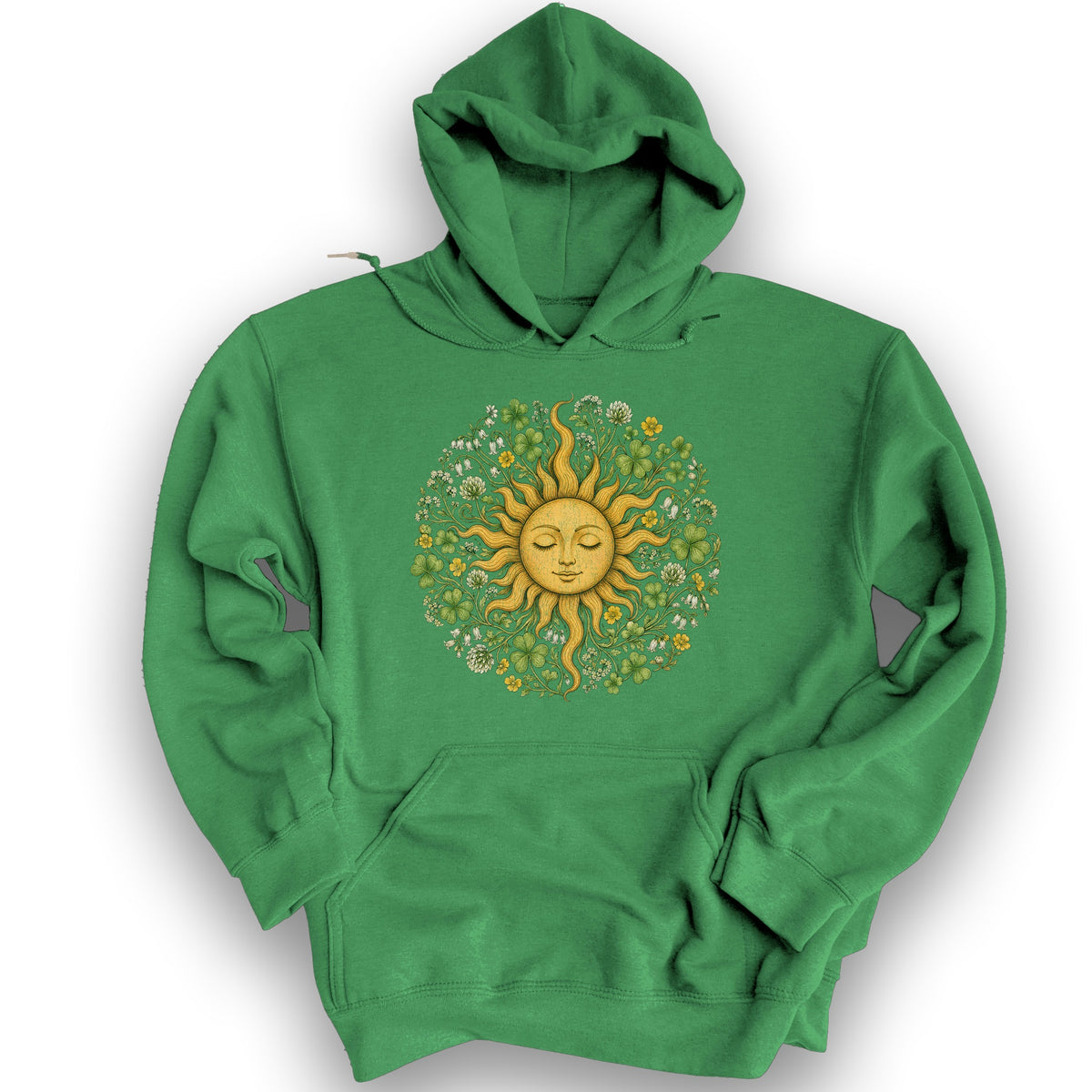 Shamrock Celestial Sun Hoodie - Irish Green