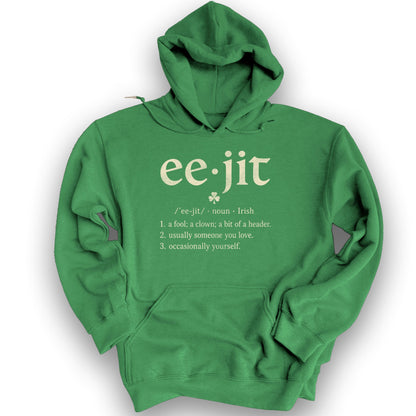 Eejit Definition Hoodie - Irish Green