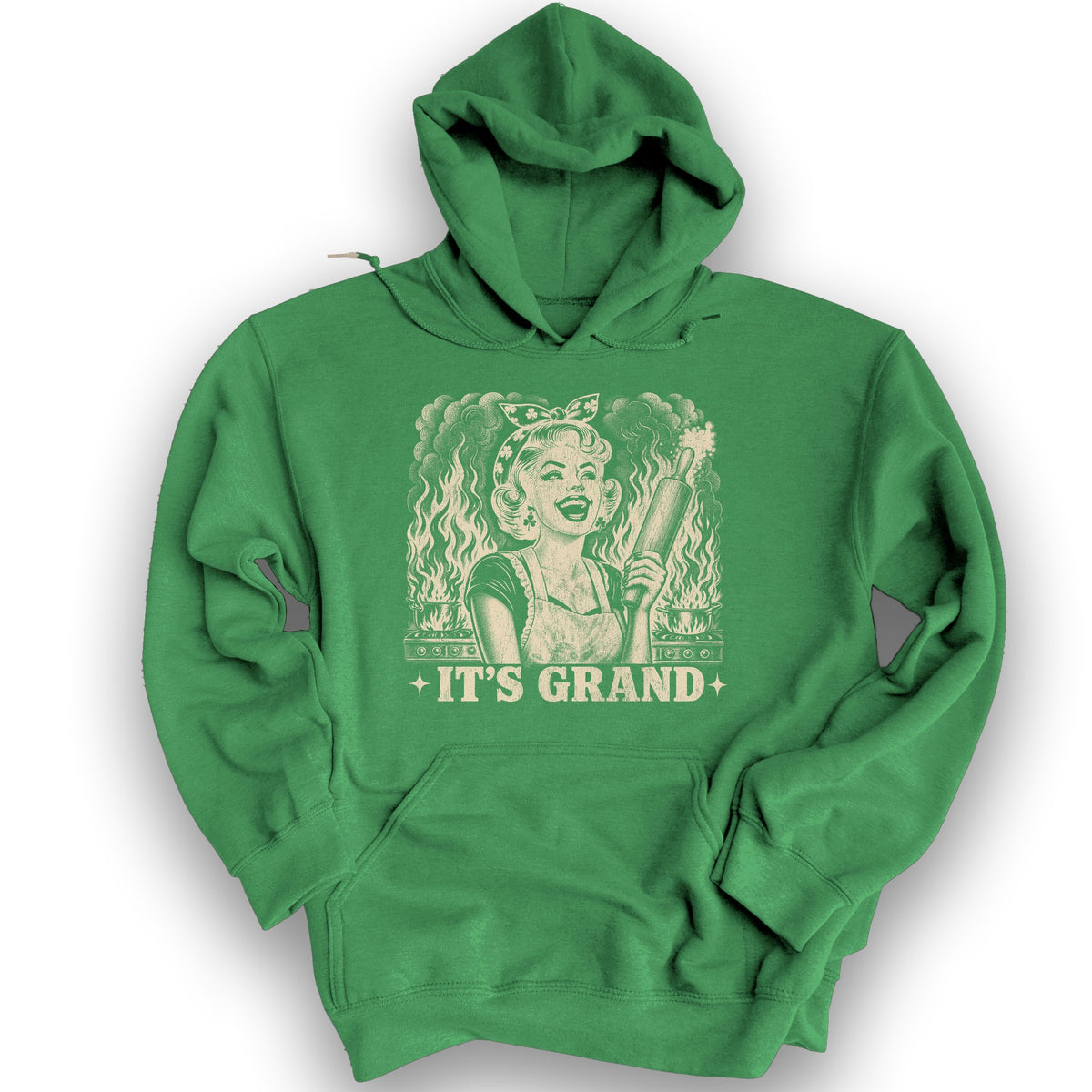It's Grand Irish Hoodie - Irish Green