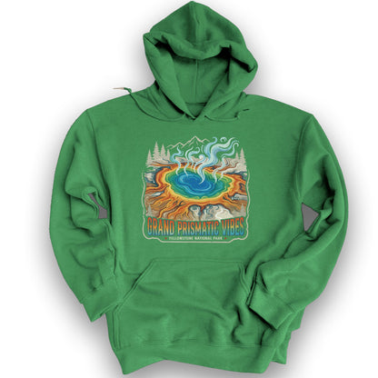 Grand Prismatic Vibes Hoodie - Irish Green