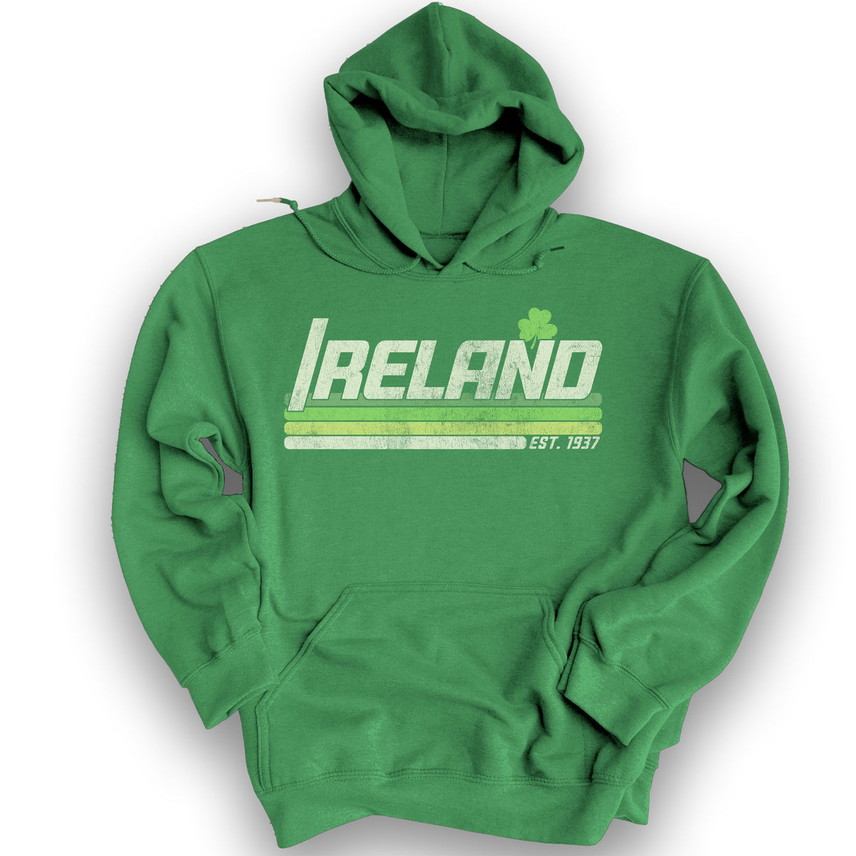 Ireland Retro Stripe Hoodie - Irish Green