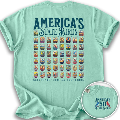 America's State Birds Front/Back Print T-Shirt - Island Reef