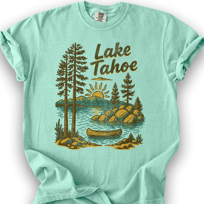 Lake Tahoe Canoe Sketch - Island Reef
