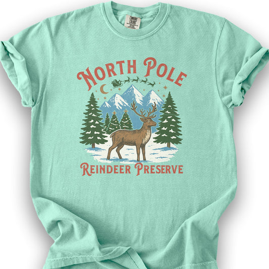 North Pole Reindeer Preserve T-Shirt - Island Reef