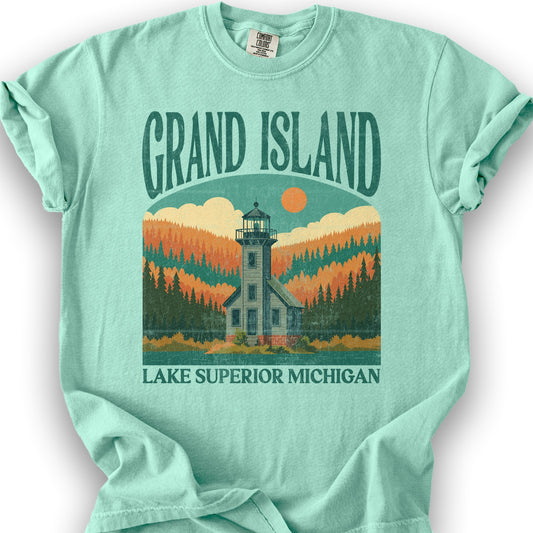 Grand Island Michigan "Big and Bold" T-Shirt - Island Reef
