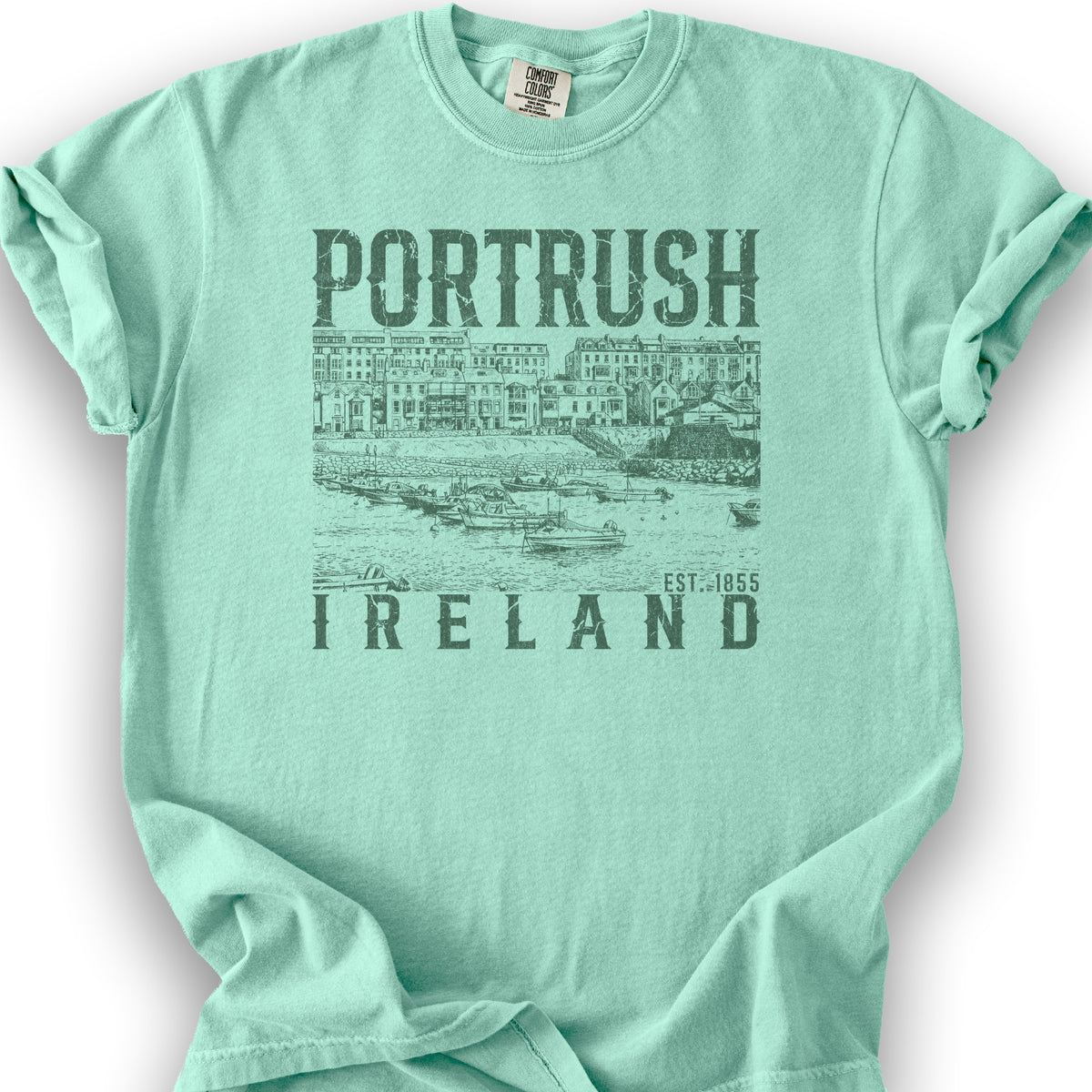 Portrush Ireland Sketch T-Shirt - Island Reef