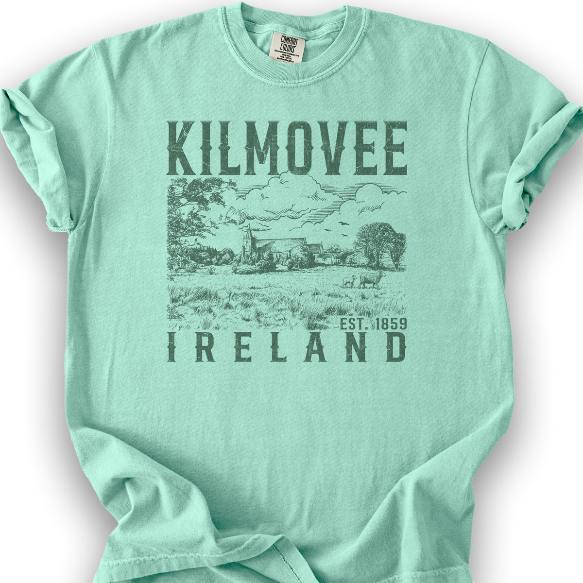 Kilmovee Ireland Sketch T-Shirt - Island Reef