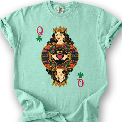 Shamrock Queen Playing Card T-Shirt - Island Reef