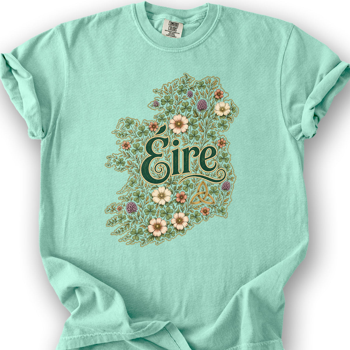 Éire Floral Map T-Shirt - Island Reef
