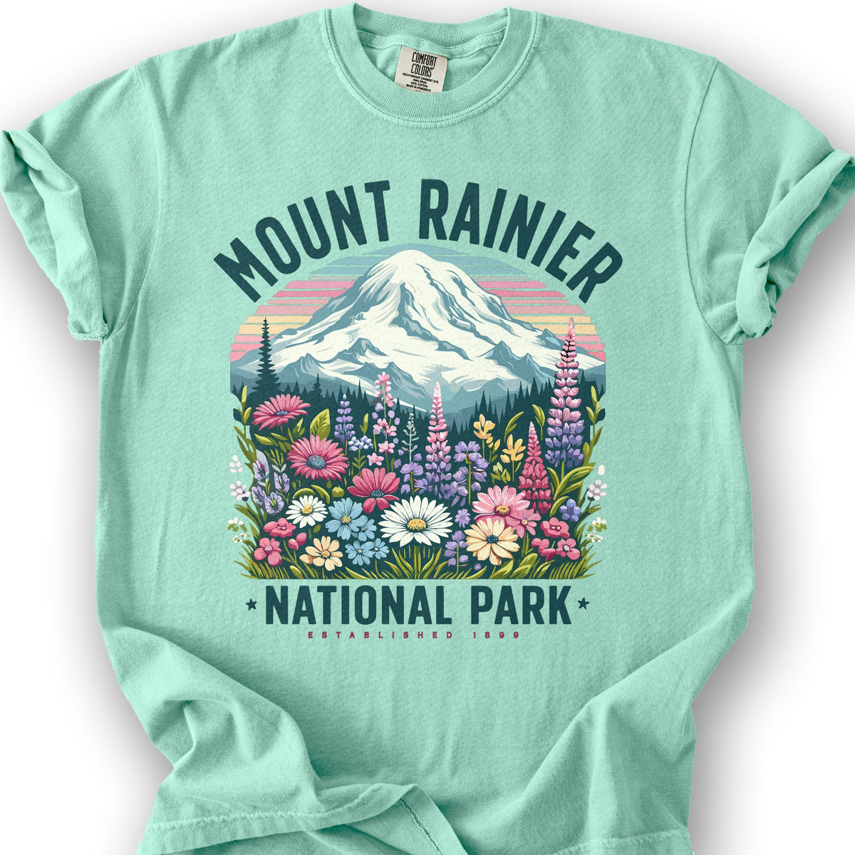 Mount Rainier National Park "Wildflowers" T-Shirt - Island Reef