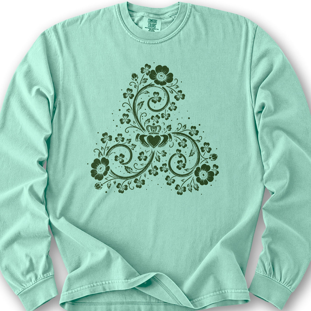 Triskele Shamrock Spiral Long Sleeve Shirt - Island Reef