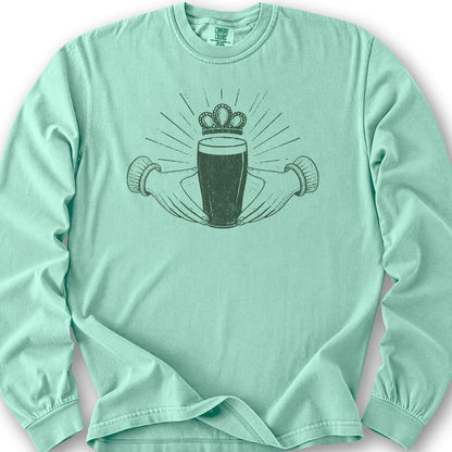 Claddagh Irish Beer Long Sleeve Shirt - Island Reef
